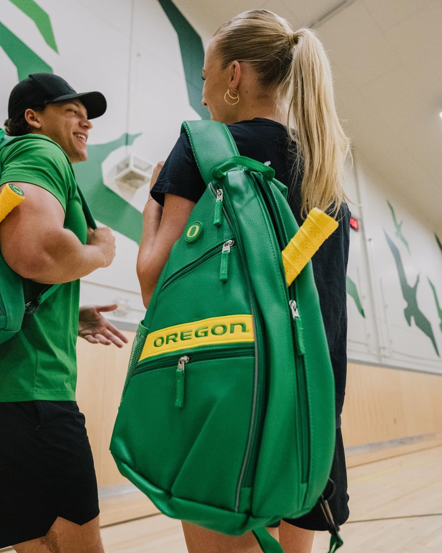 Women's Green Columbia Give and Go III Yellow Oregon Ducks Full